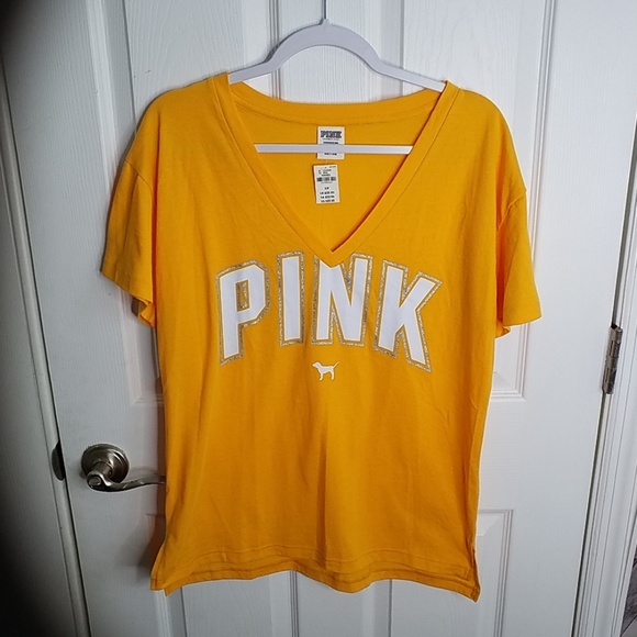 NWT VS Pink V-Neck Short Sleeve Tee S - Picture 3 of 4